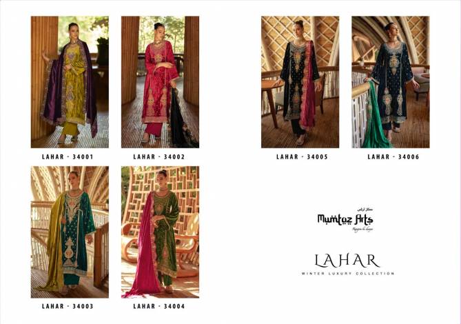 Mumtaz Lahar Pashmina Embroidery Salwar Suits Catalog

